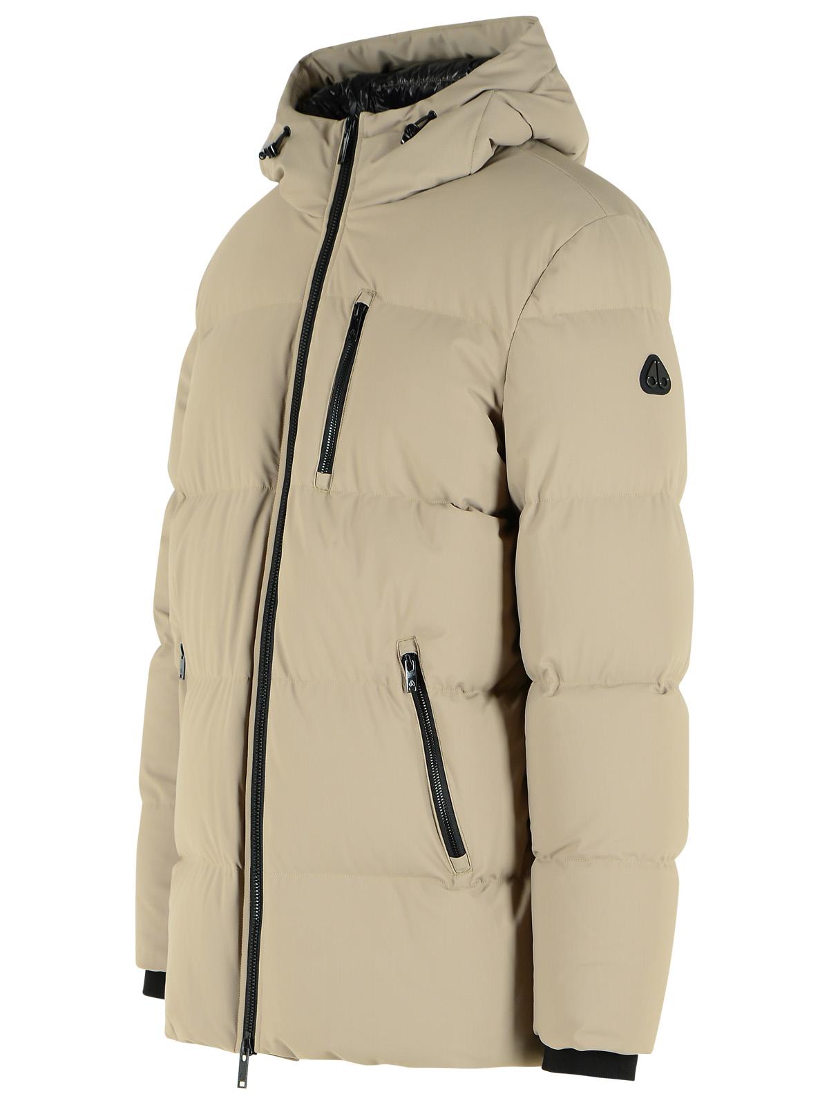 Moose Knuckles 'Soho 3Q' Beige Stretch Nylon Down Jacket Men MOOSE KNUCKLES