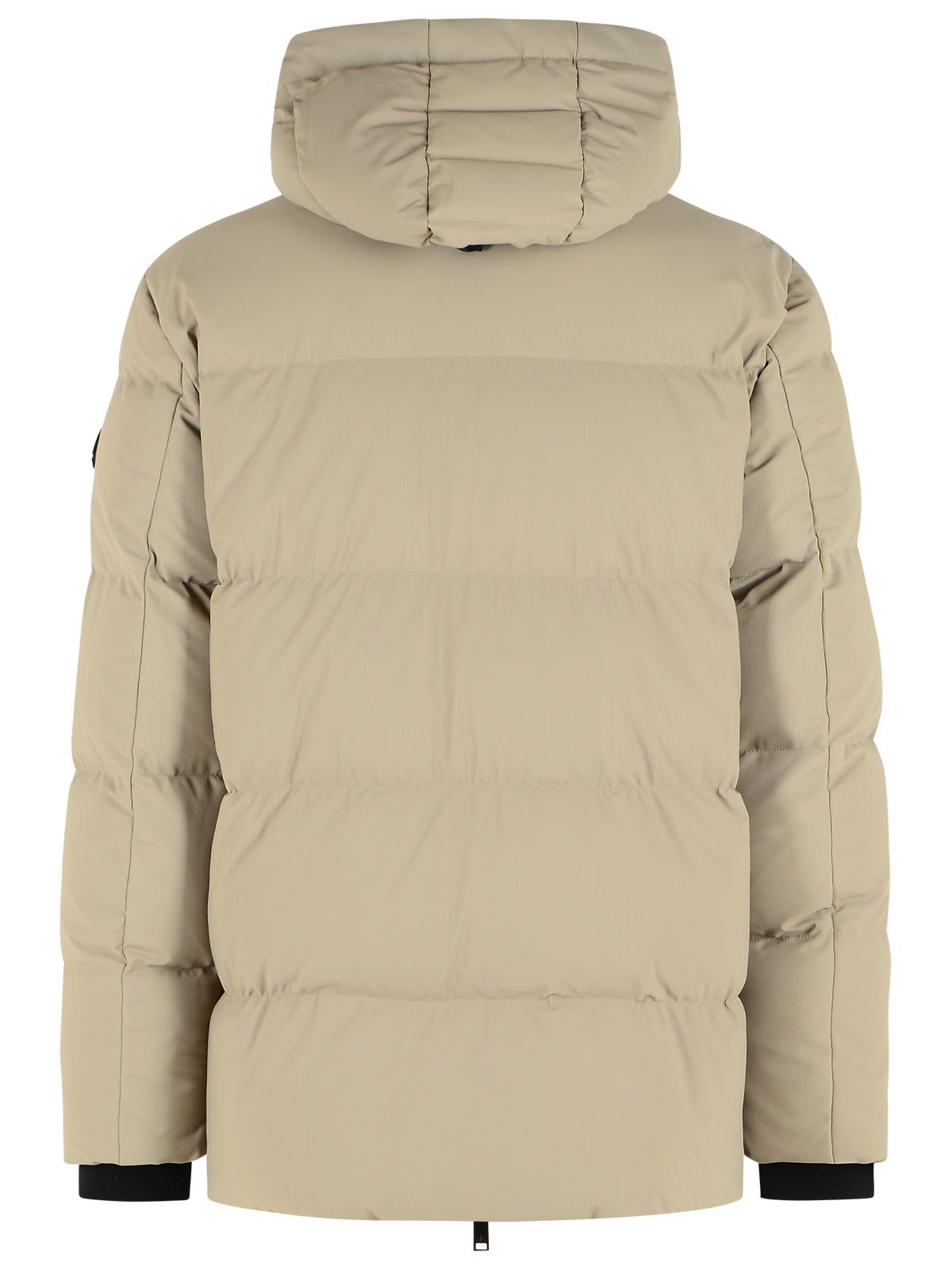 Moose Knuckles 'Soho 3Q' Beige Stretch Nylon Down Jacket Men MOOSE KNUCKLES