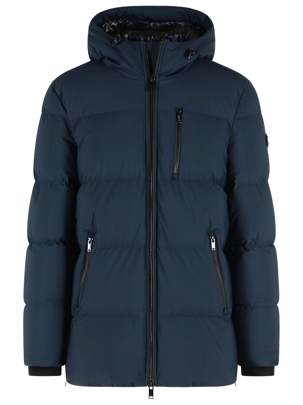 Moose Knuckles 'Soho 3Q' Navy Stretch Nylon Down Jacket Men MOOSE KNUCKLES