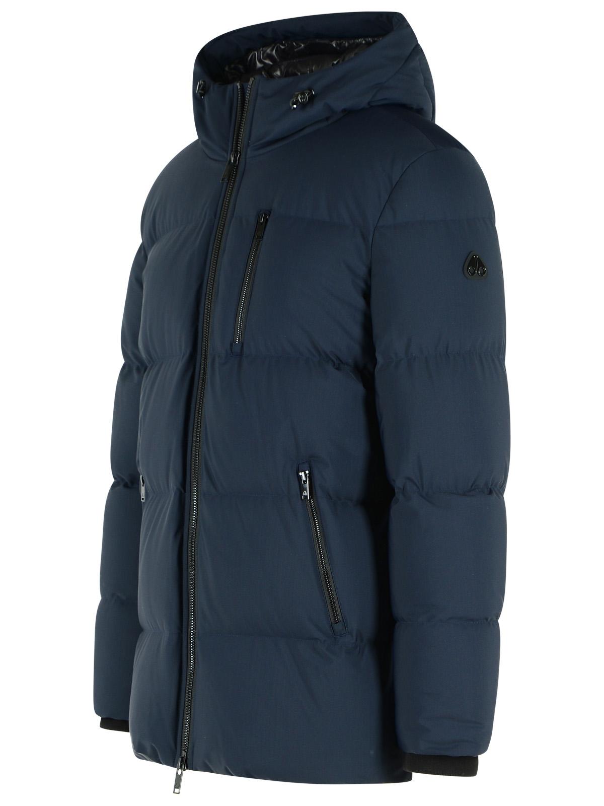 Moose Knuckles 'Soho 3Q' Navy Stretch Nylon Down Jacket Men MOOSE KNUCKLES