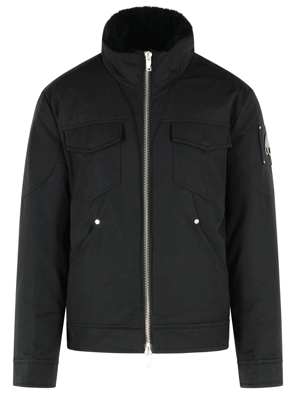 Moose Knuckles 'Falcon' Black Cotton Blend Jacket Men MOOSE KNUCKLES