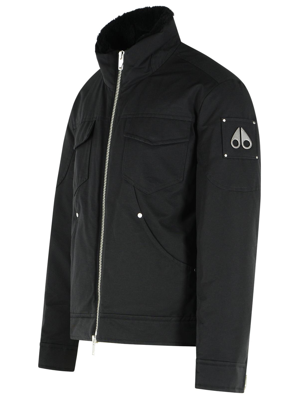 Moose Knuckles 'Falcon' Black Cotton Blend Jacket Men MOOSE KNUCKLES