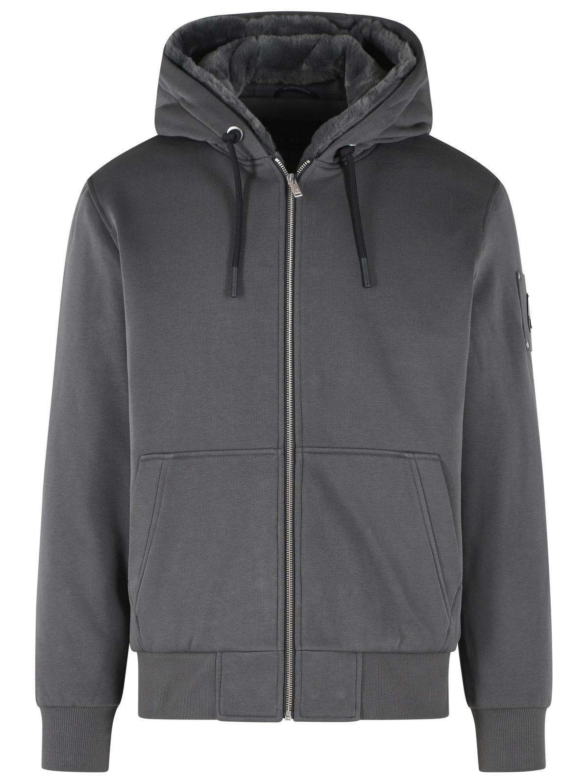 Moose Knuckles 'Bunny' Sweatshirt In Grey Cotton Blend Men MOOSE KNUCKLES