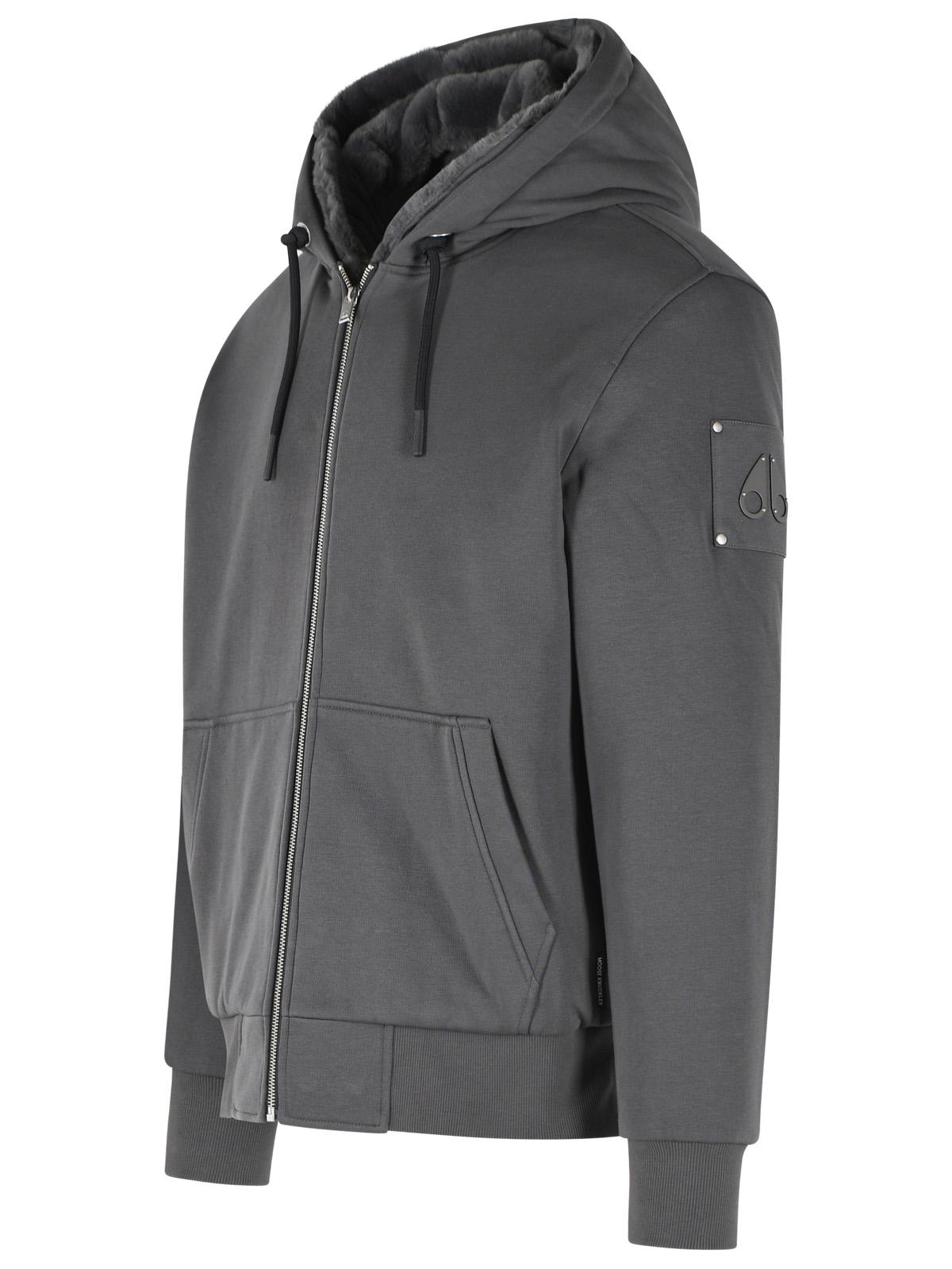 Moose Knuckles 'Bunny' Sweatshirt In Grey Cotton Blend Men MOOSE KNUCKLES