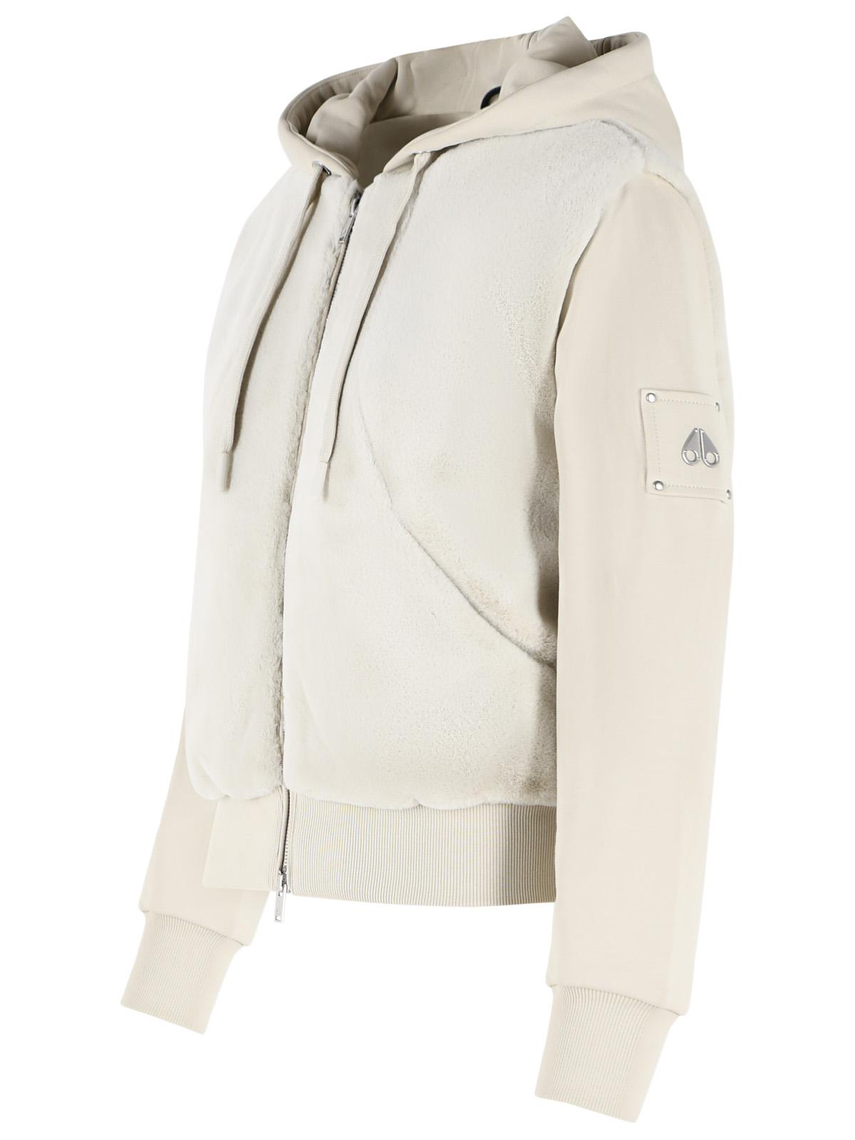 Moose Knuckles 'Bunny' Ivory Cotton Sweatshirt Women MOOSE KNUCKLES