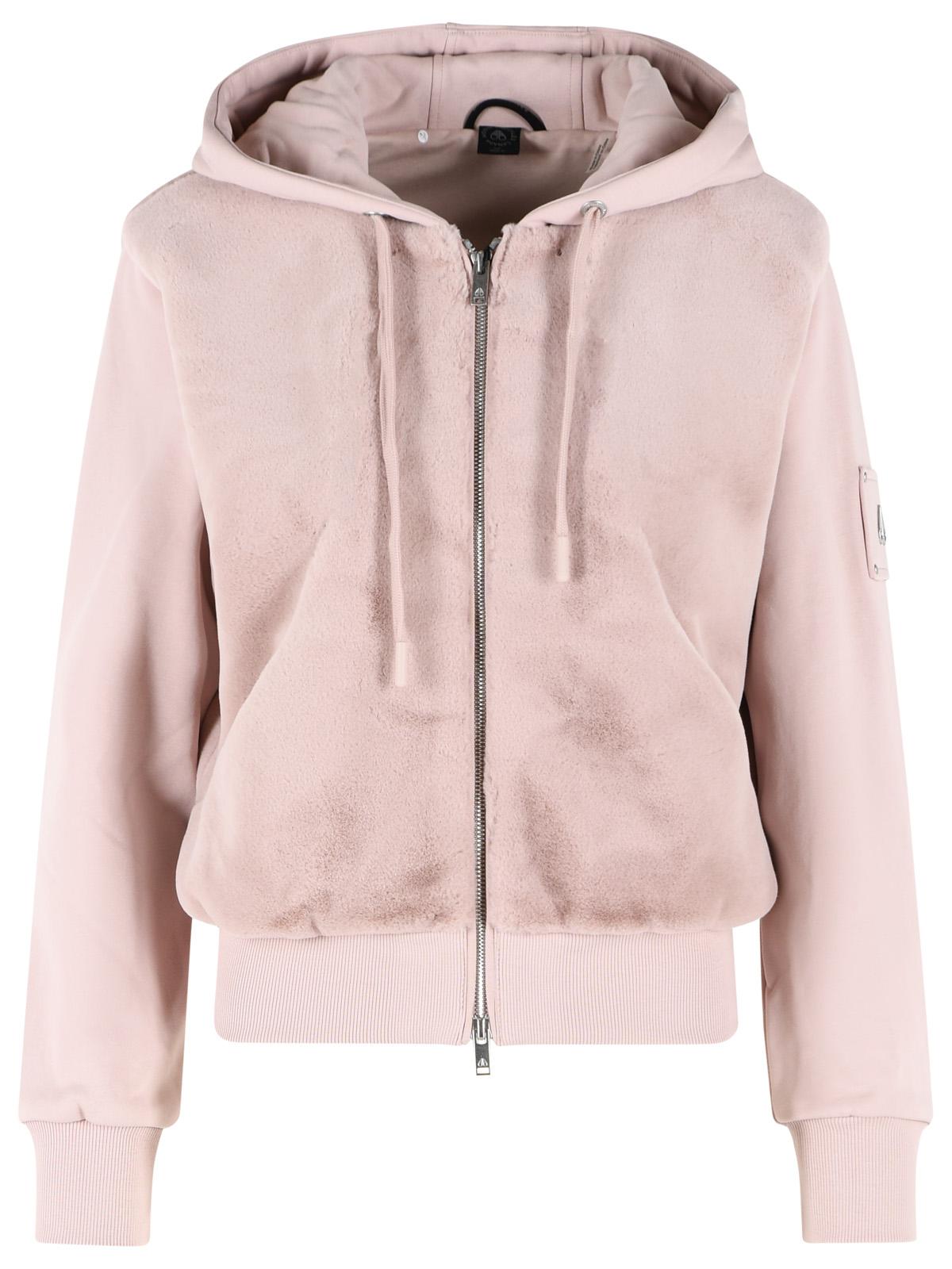 Moose Knuckles 'Bunny' Pink Cotton Sweatshirt Women MOOSE KNUCKLES
