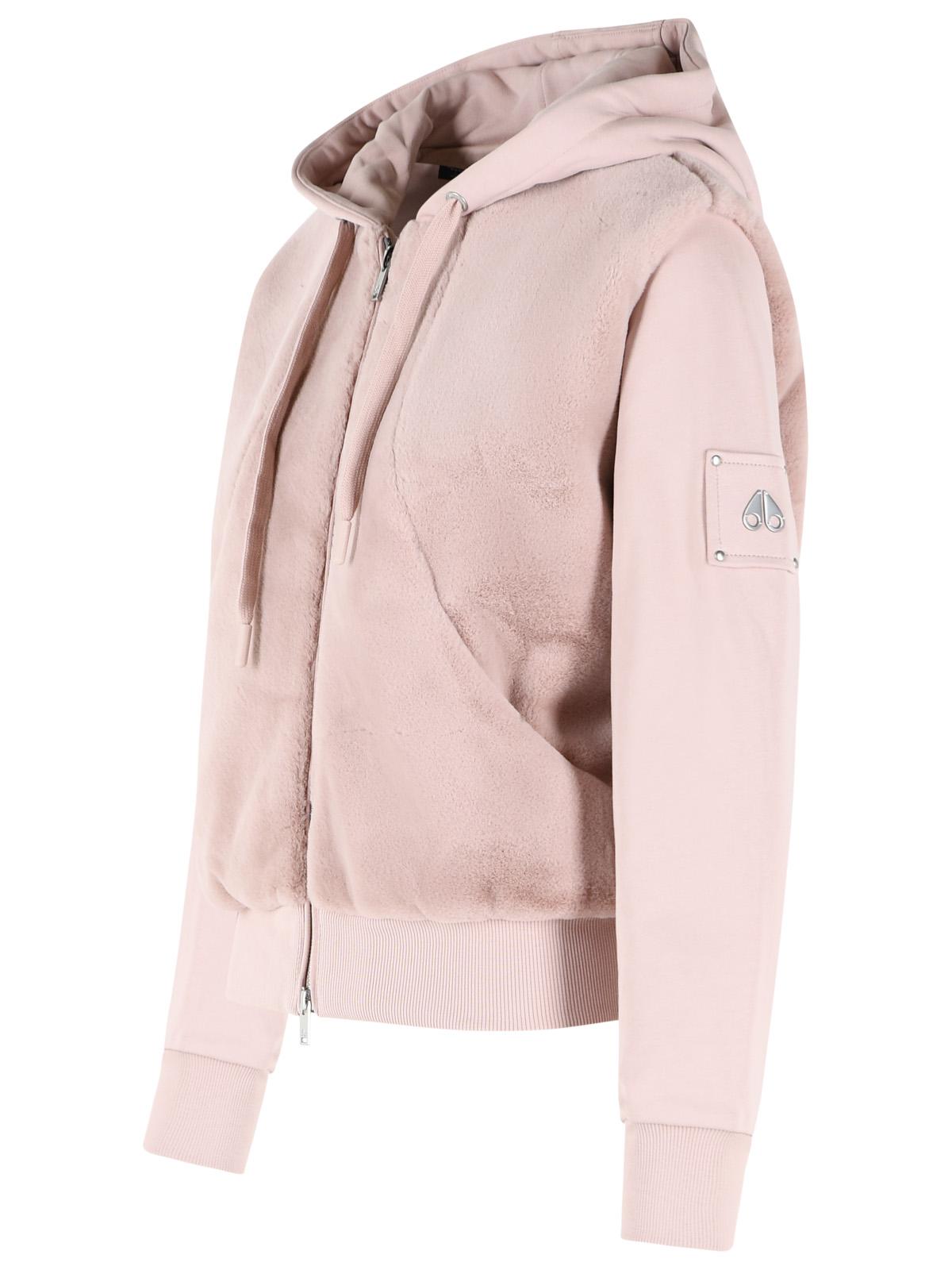 Moose Knuckles 'Bunny' Pink Cotton Sweatshirt Women MOOSE KNUCKLES