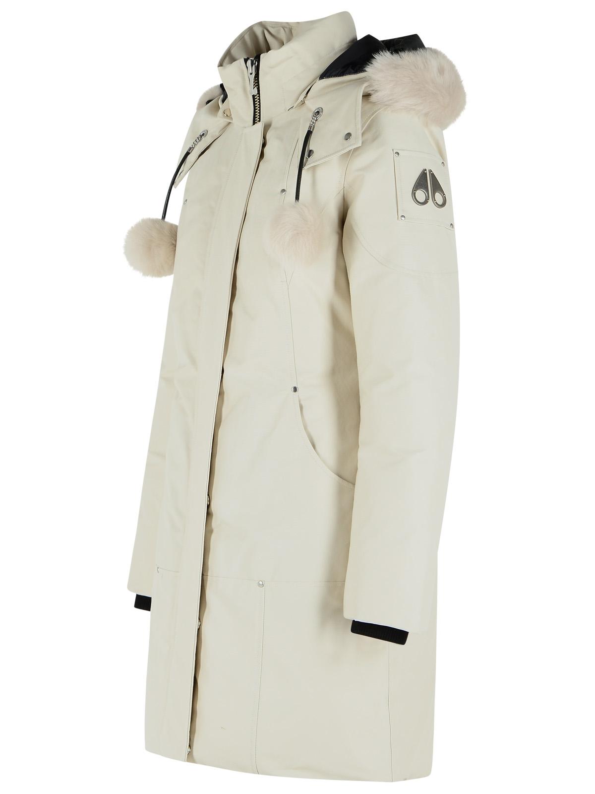 Moose Knuckles 'Stirling Original' Ivory Cotton Blend Parka Women MOOSE KNUCKLES