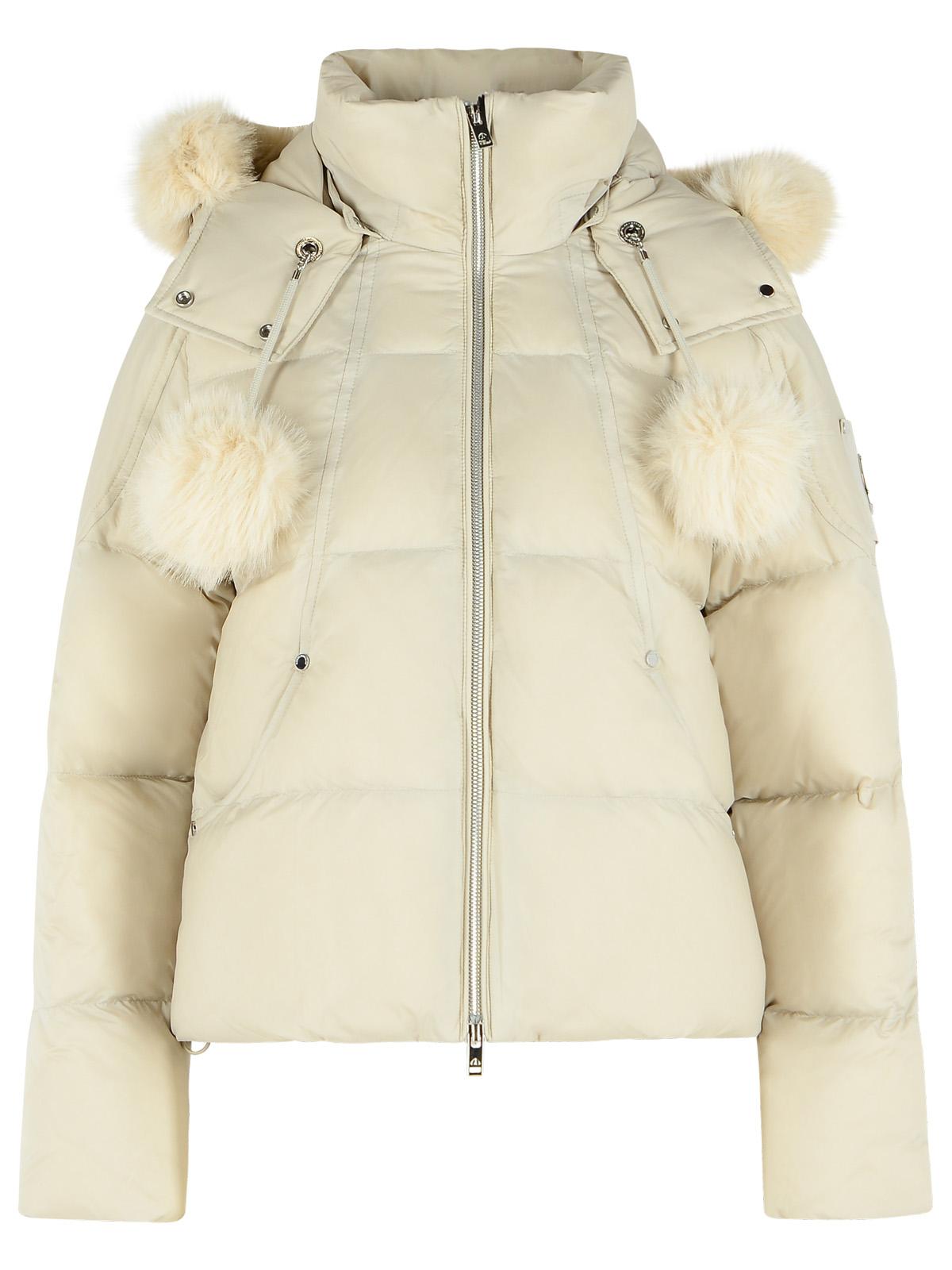 Moose Knuckles 'Everest' Ivory Nylon Bomber Jacket Women MOOSE KNUCKLES