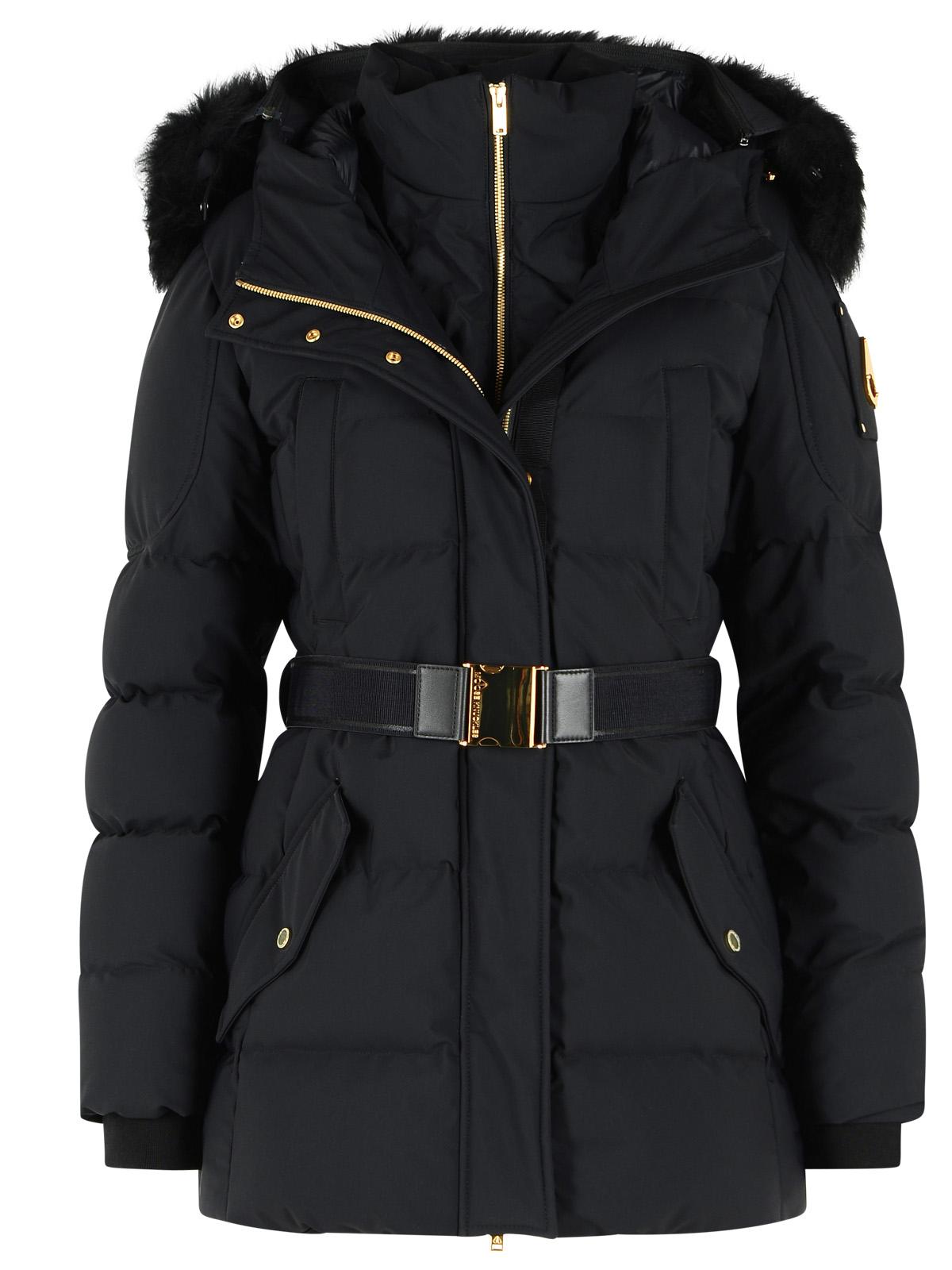 Moose Knuckles 'Gilded 3Q' Black Nylon Blend Parka Women