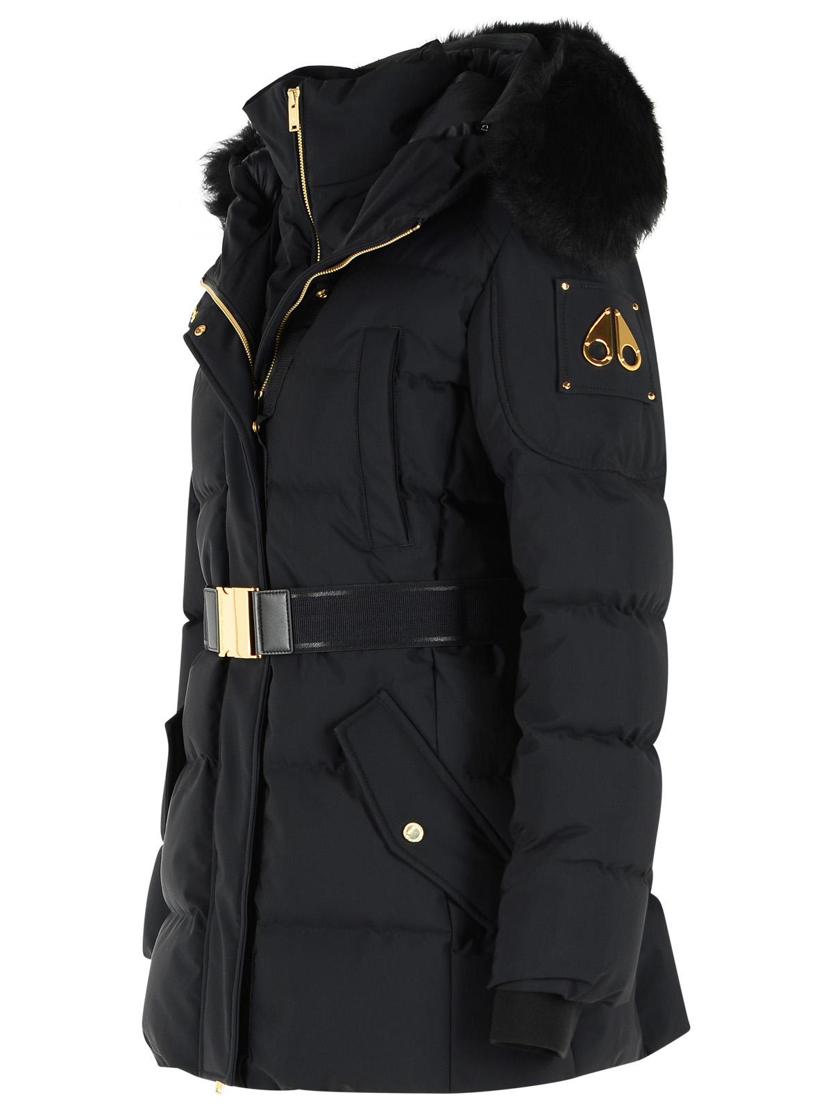 Moose Knuckles 'Gilded 3Q' Black Nylon Blend Parka Women