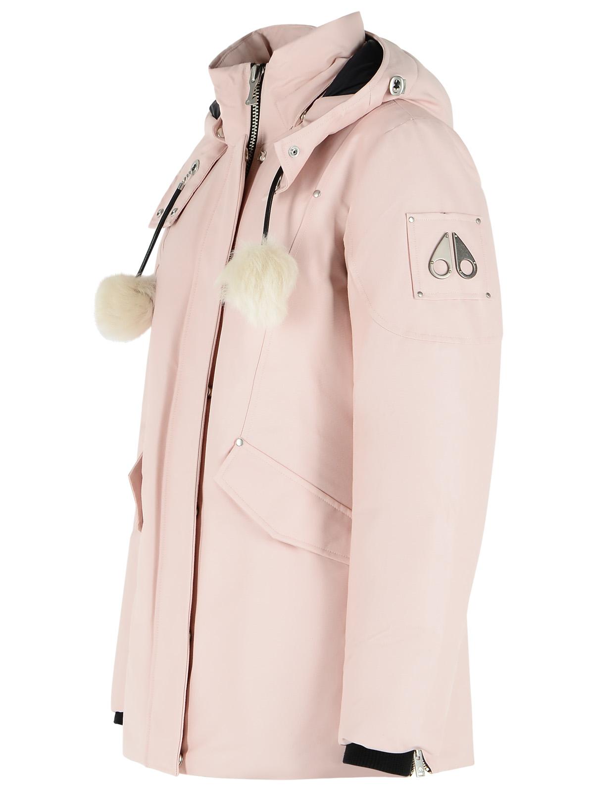 Moose Knuckles 'Original 3Q 2.0' Pink Cotton Blend Down Jacket Women MOOSE KNUCKLES
