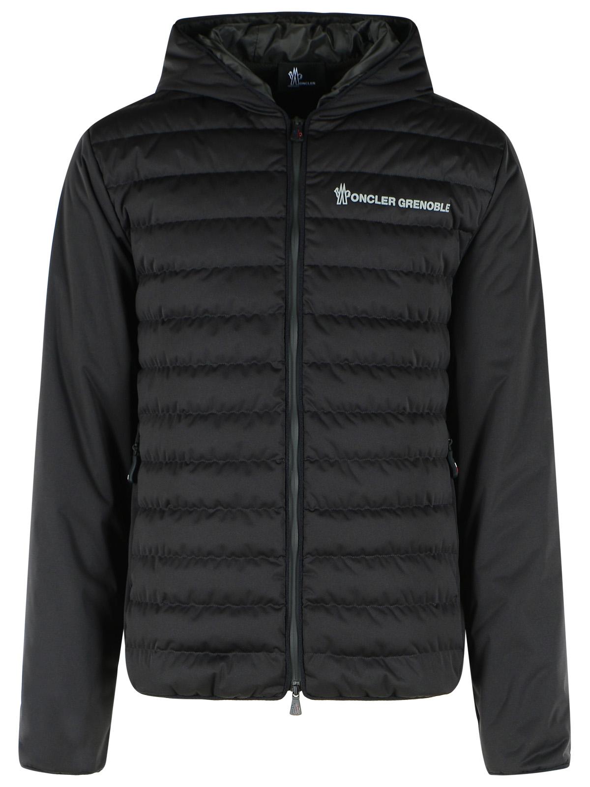 Moncler Grenoble Black Polyester Padded Sweatshirt With Zip Men MONCLER GRENOBLE