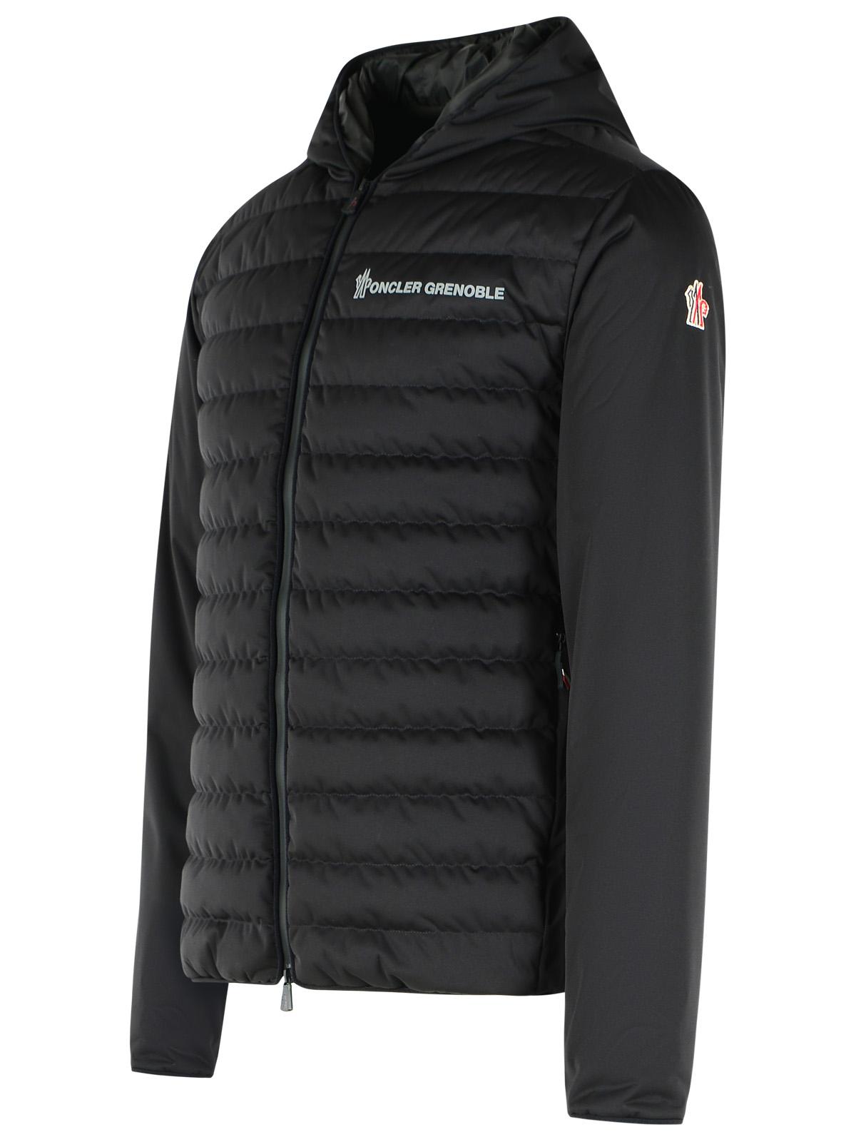 Moncler Grenoble Black Polyester Padded Sweatshirt With Zip Men MONCLER GRENOBLE