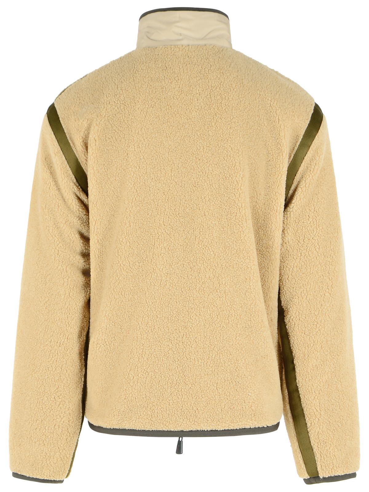 Moncler Grenoble Reversible Teddy-Effect Sweatshirt With Zip In Beige Polyester Blend Men MONCLER GRENOBLE