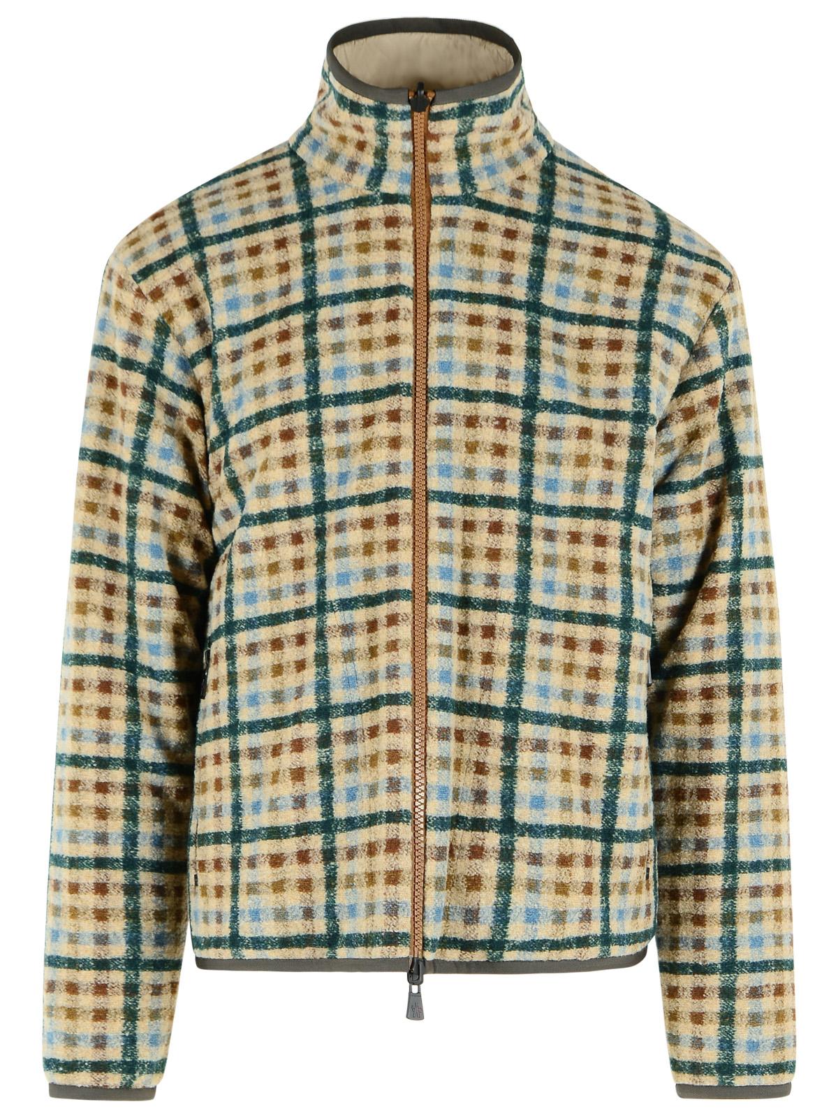 Moncler Grenoble Reversible Teddy-Effect Sweatshirt With Zip In Beige Polyester Blend Men MONCLER GRENOBLE