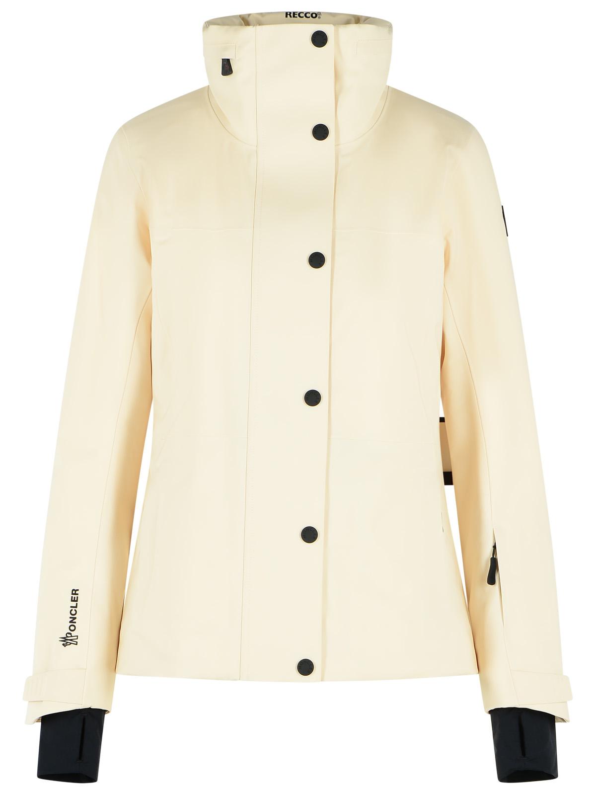 Moncler Grenoble 'Hainets' Insulating Ski Jacket In Ivory White Polyester Women MONCLER GRENOBLE