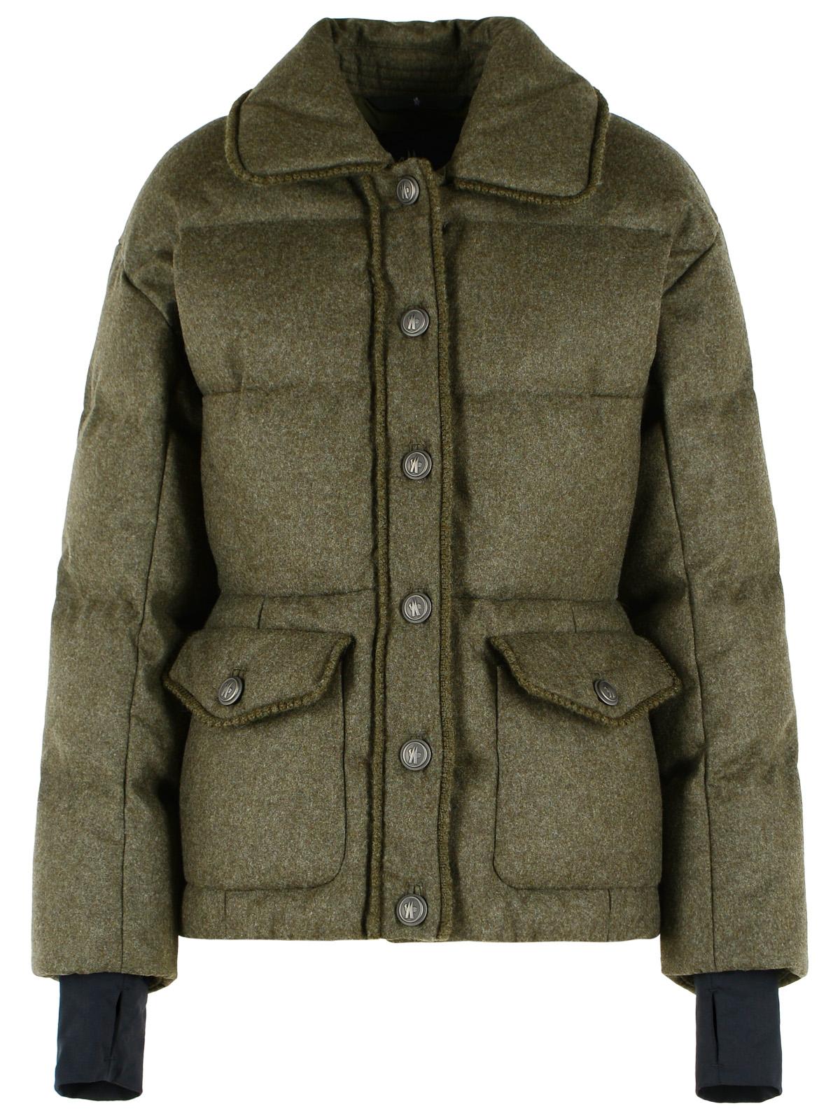 Moncler Grenoble 'Monteain' Short Down Jacket In Olive Green 'Loden' Women MONCLER GRENOBLE