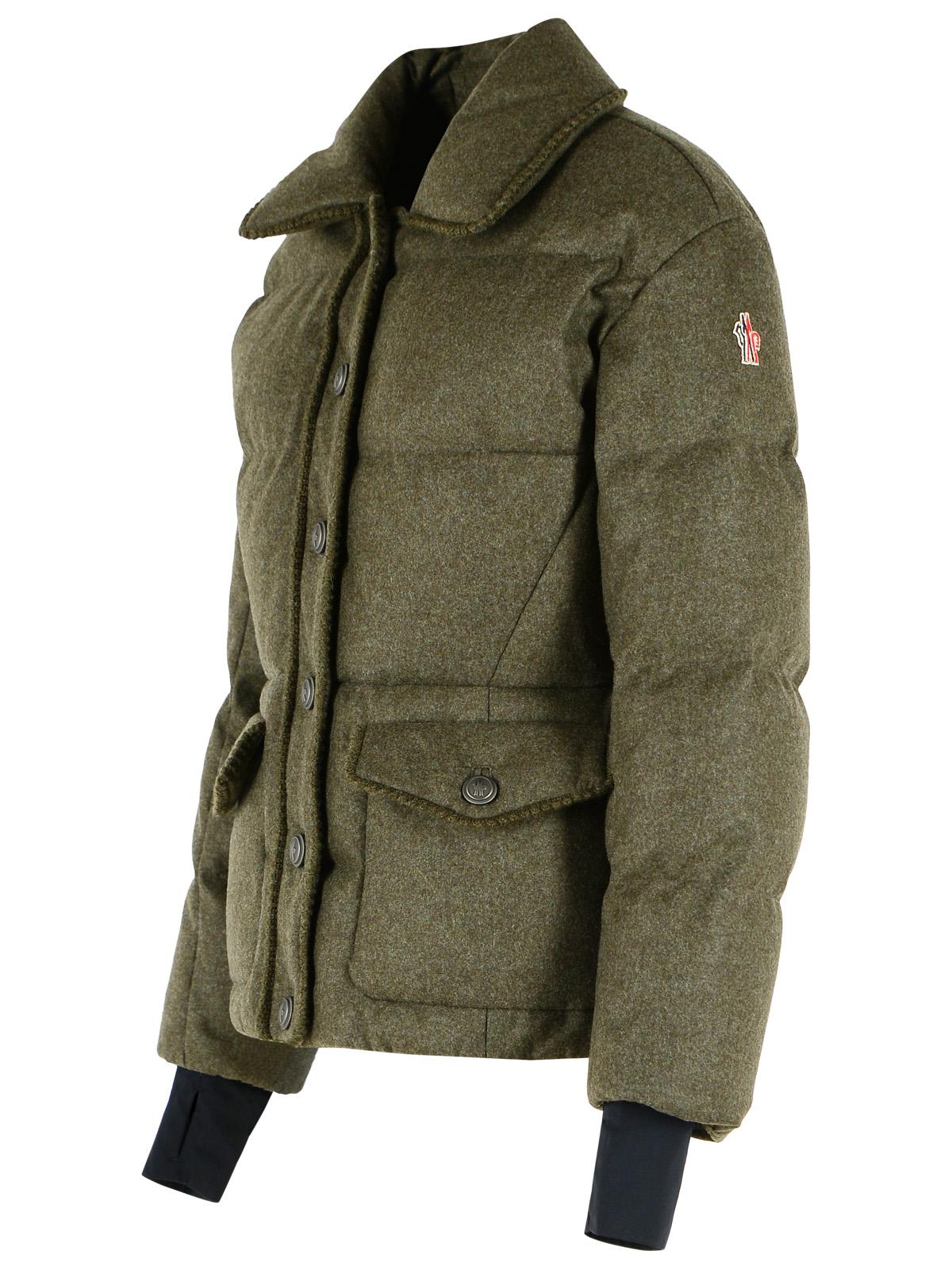 Moncler Grenoble 'Monteain' Short Down Jacket In Olive Green 'Loden' Women MONCLER GRENOBLE