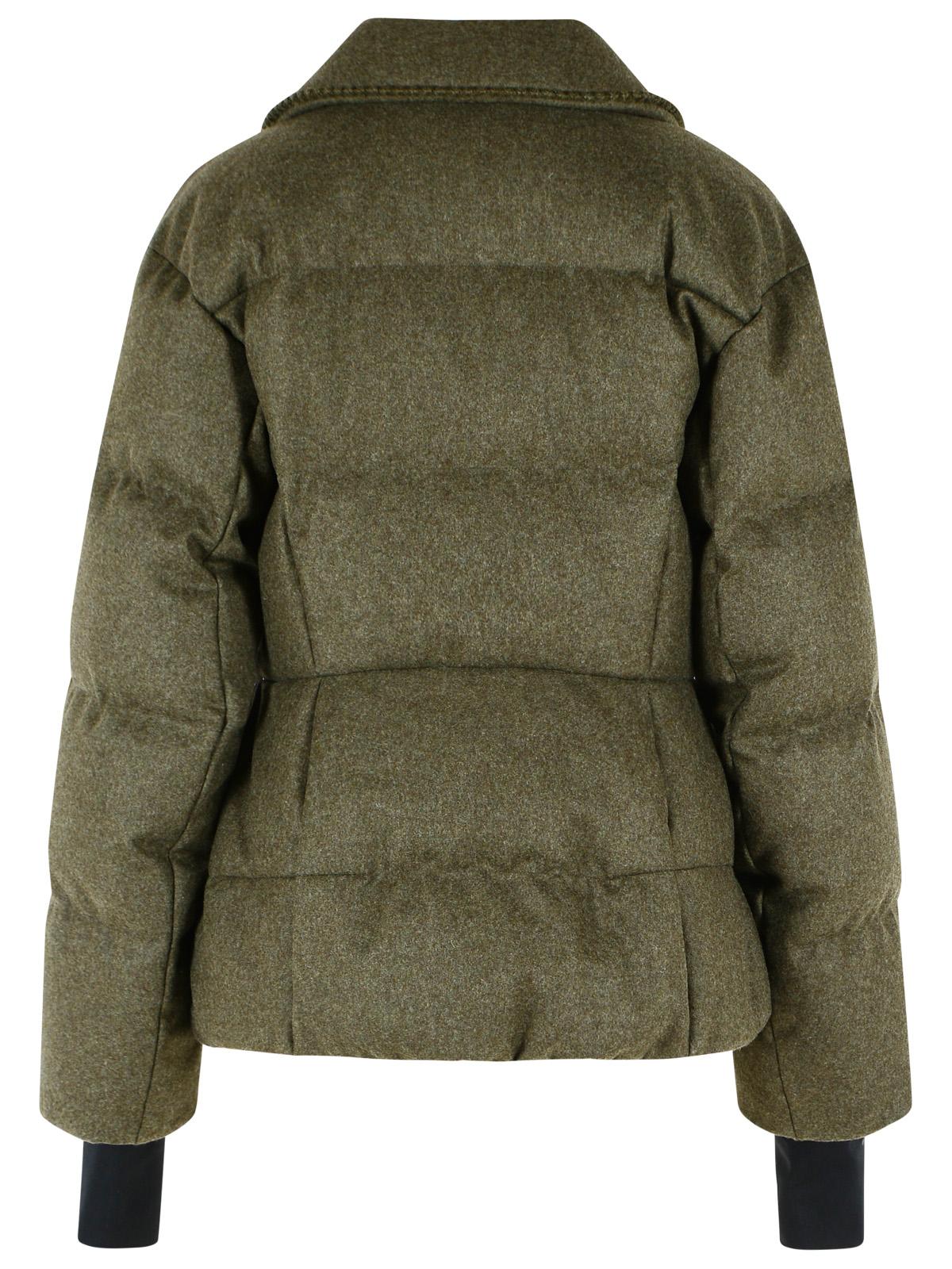 Moncler Grenoble 'Monteain' Short Down Jacket In Olive Green 'Loden' Women MONCLER GRENOBLE