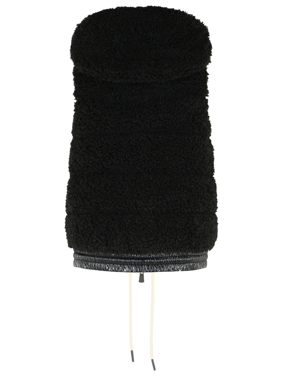 Moncler Grenoble Teddy-Style Insulated Hooded Vest In Black Polyester Women MONCLER GRENOBLE