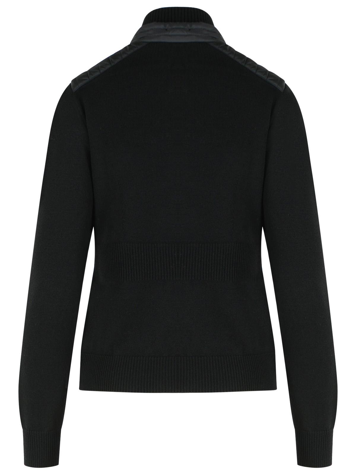 Moncler Grenoble Black Virgin Wool Blend Padded Cardigan Women MONCLER GRENOBLE