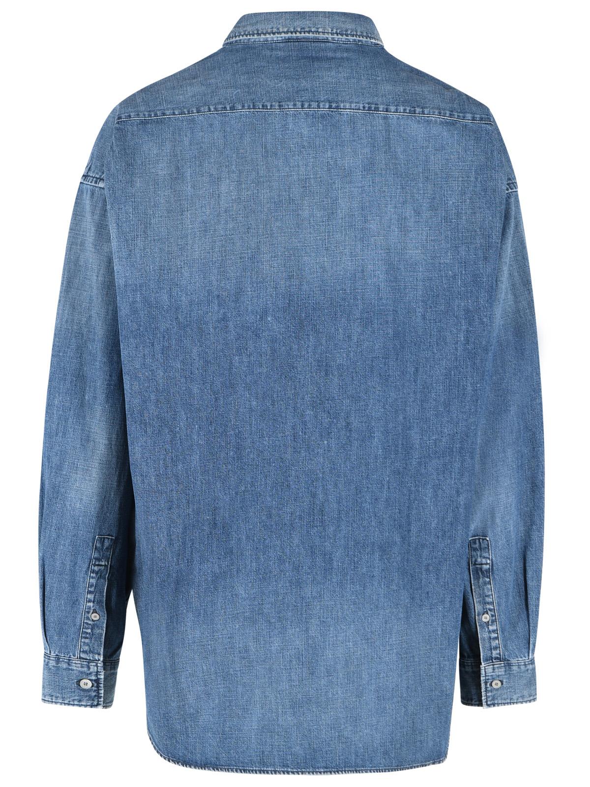 Acne Studios Medium Blue Organic Cotton Shirt Men ACNE STUDIOS
