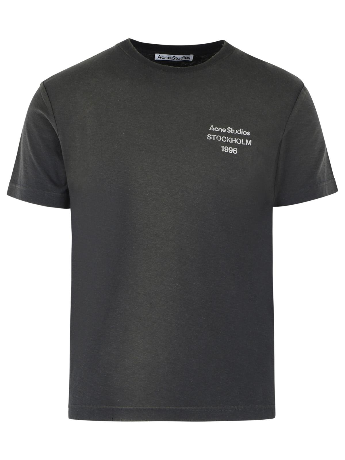 Acne Studios Faded Black Cotton Blend T-Shirt Men ACNE STUDIOS