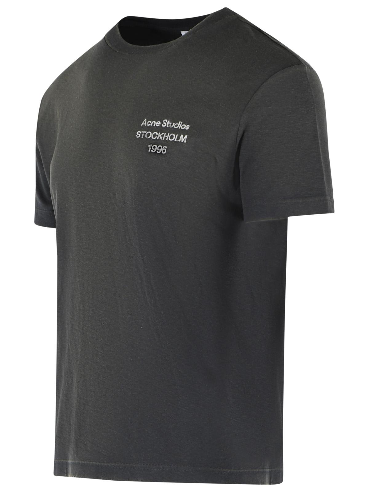 Acne Studios Faded Black Cotton Blend T-Shirt Men ACNE STUDIOS