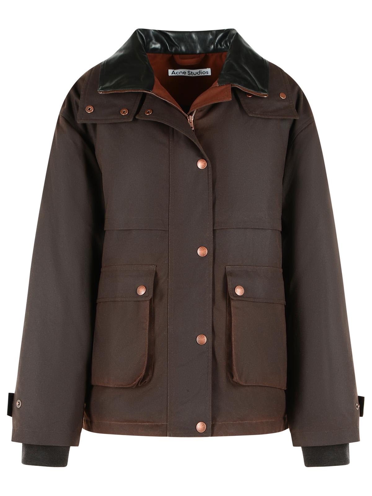 Acne Studios Dark Brown Cotton Jacket Women ACNE STUDIOS