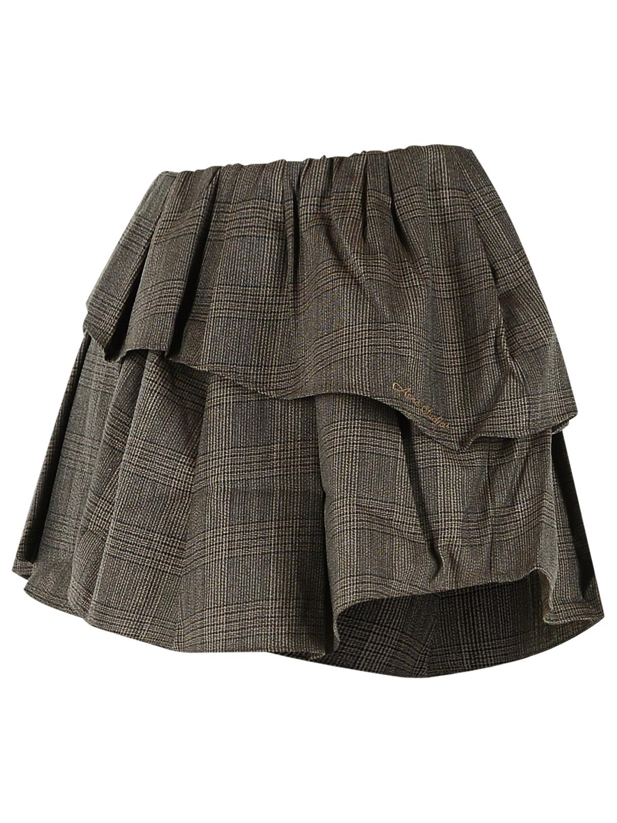 Acne Studios Brown Wool Blend Skirt Women ACNE STUDIOS