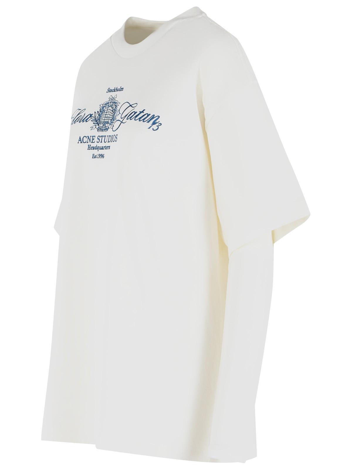 Acne Studios White Cotton T-Shirt Women ACNE STUDIOS