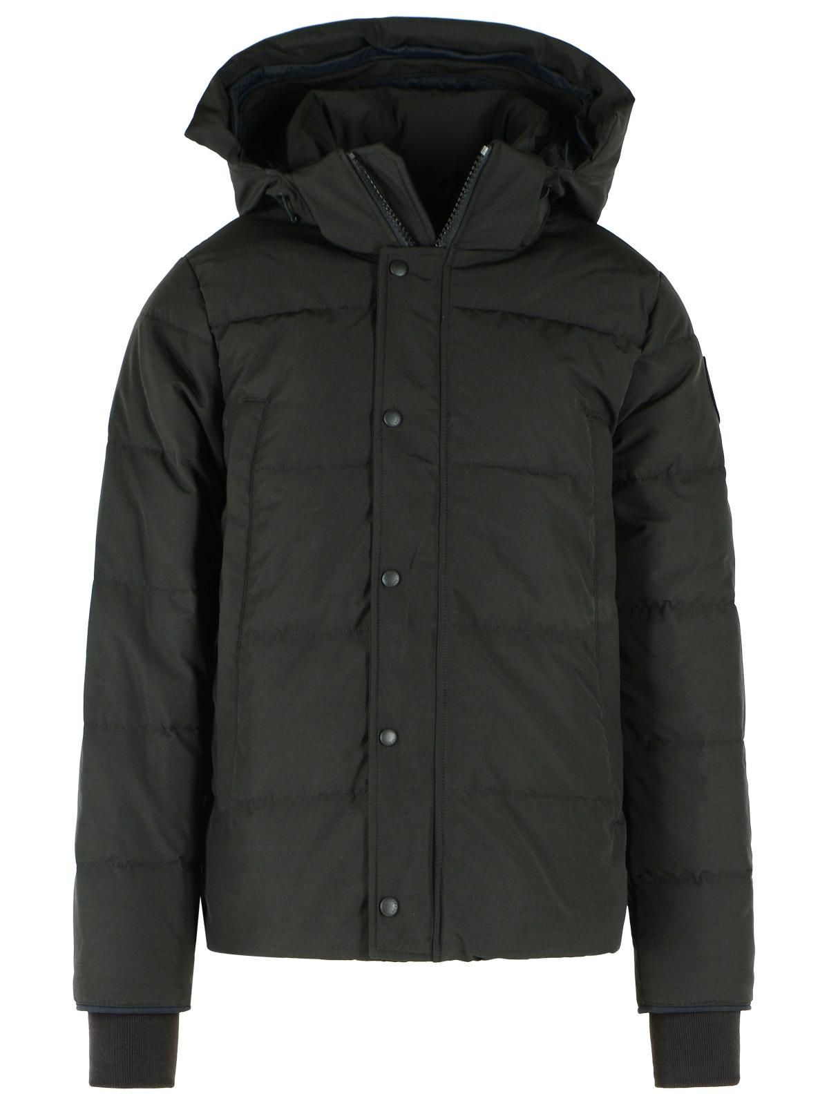 Canada Goose Wyndham Parka In Black Organic Cotton Blend Men CANADA GOOSE