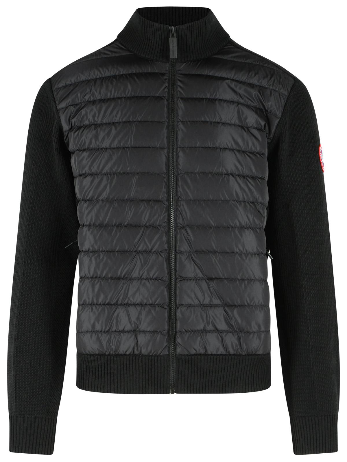 Canada Goose 'Hybridge' Padded Cardigan In Black Wool Blend Men CANADA GOOSE