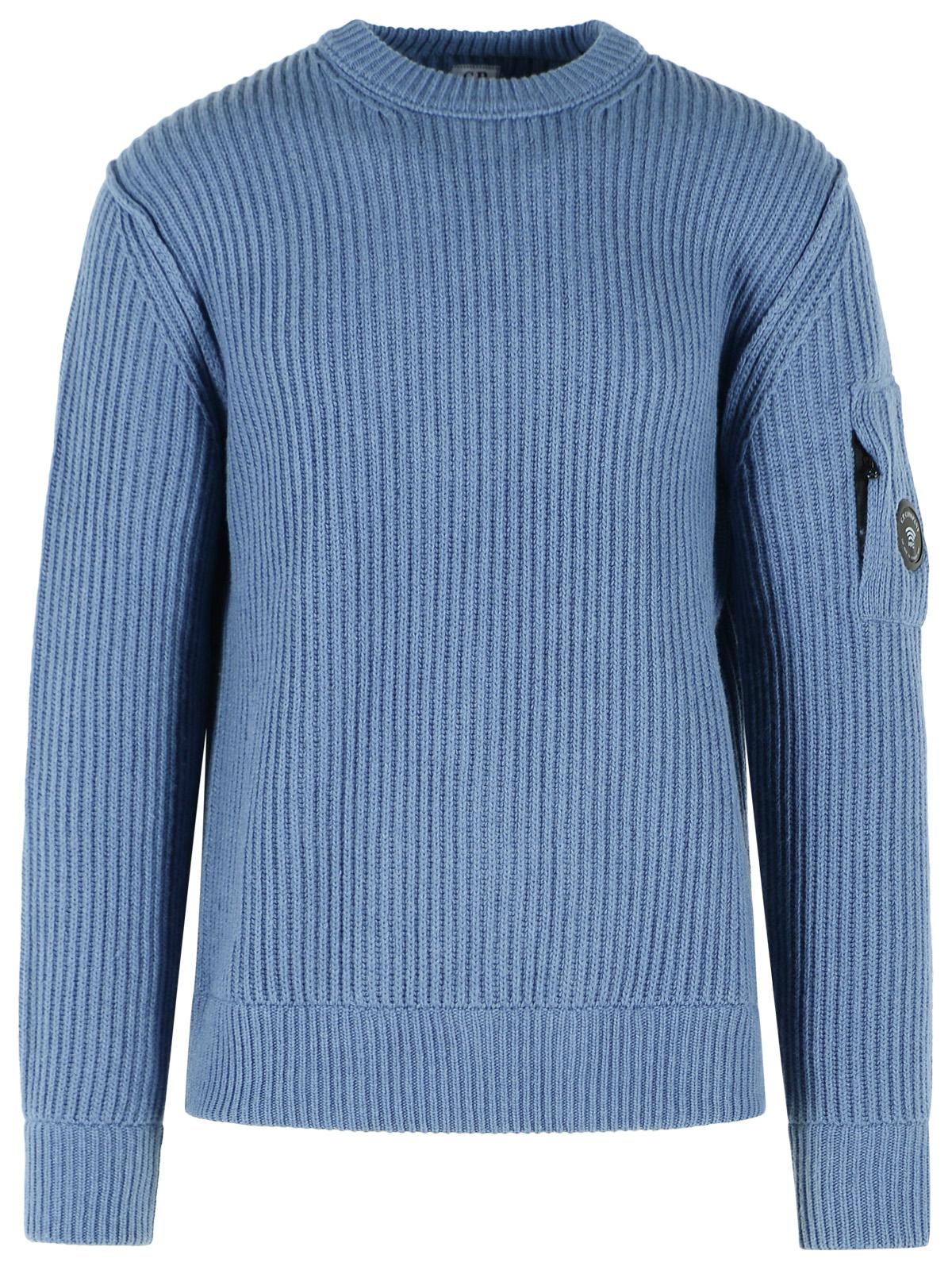 C.P. Company Blue Wool Blend Sweater Men C.P. COMPANY