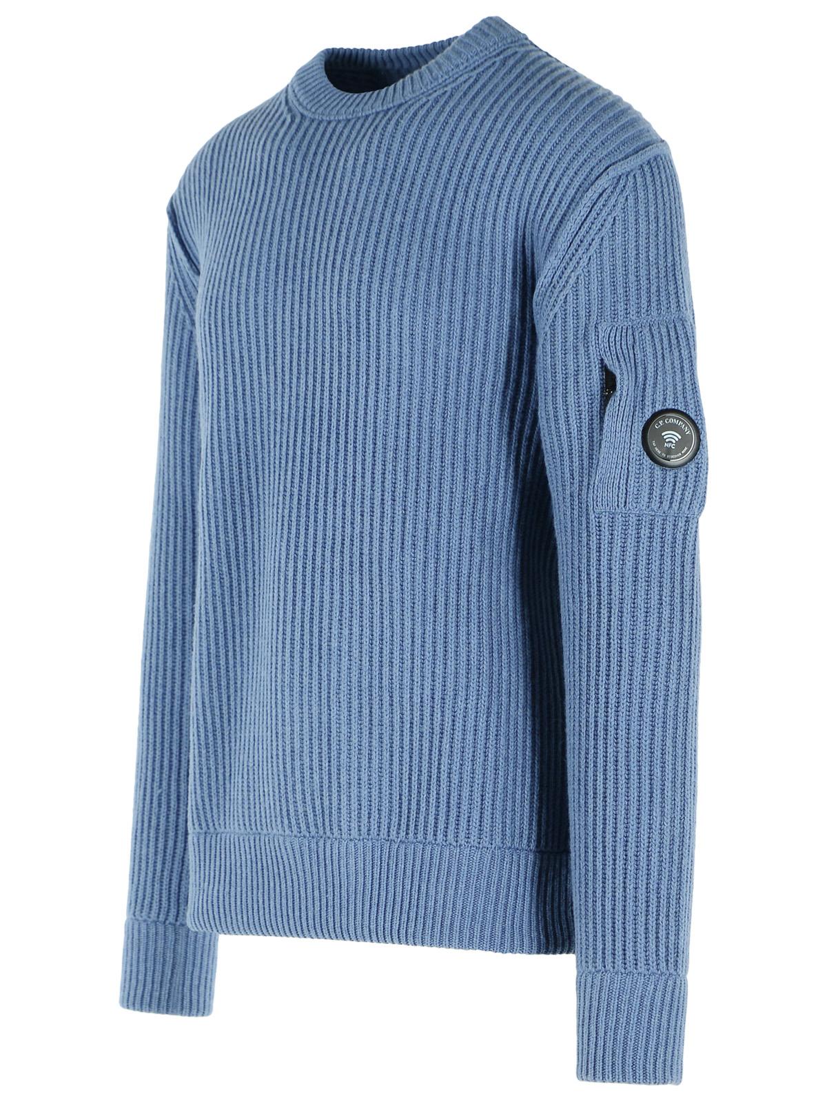 C.P. Company Blue Wool Blend Sweater Men C.P. COMPANY