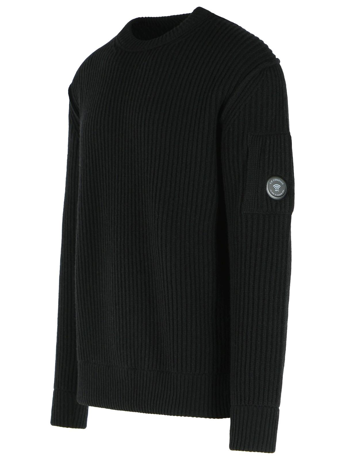 C.P. Company Black Wool Blend Sweater Men C.P. COMPANY