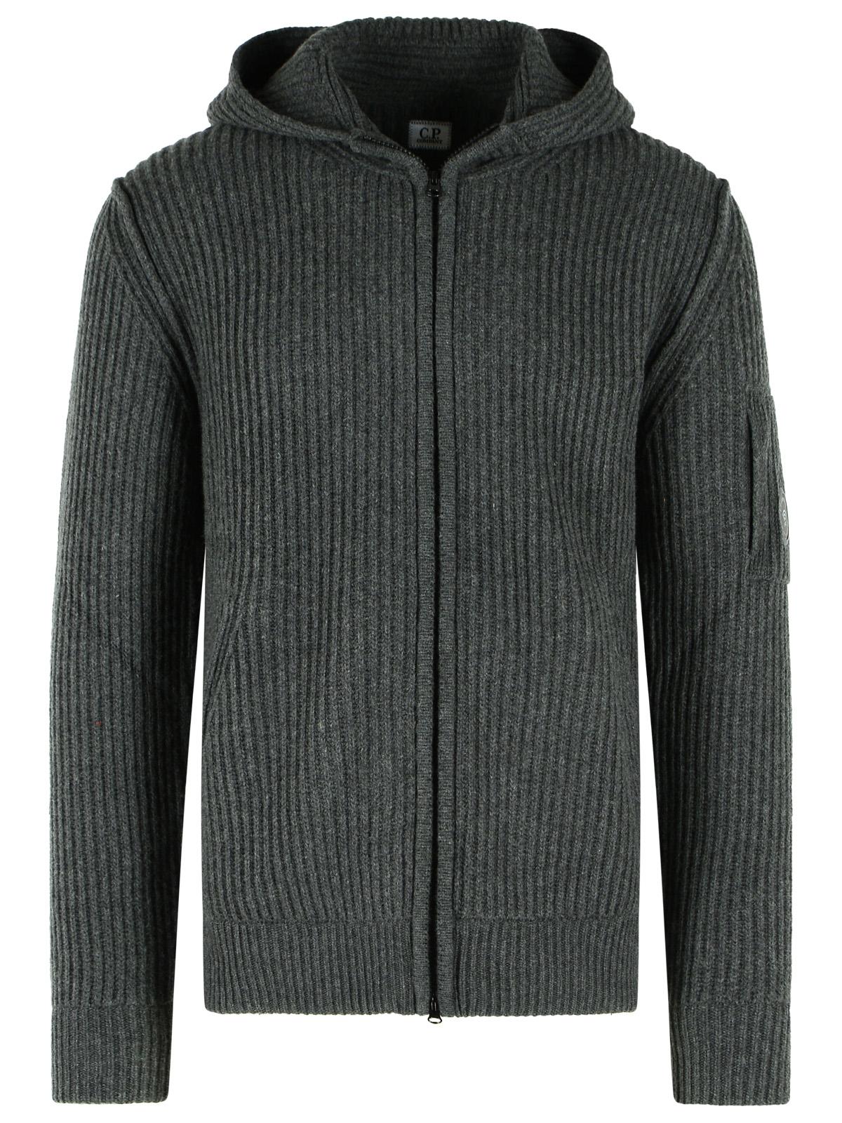 C.P. Company Grey Wool Blend Cardigan Men C.P. COMPANY