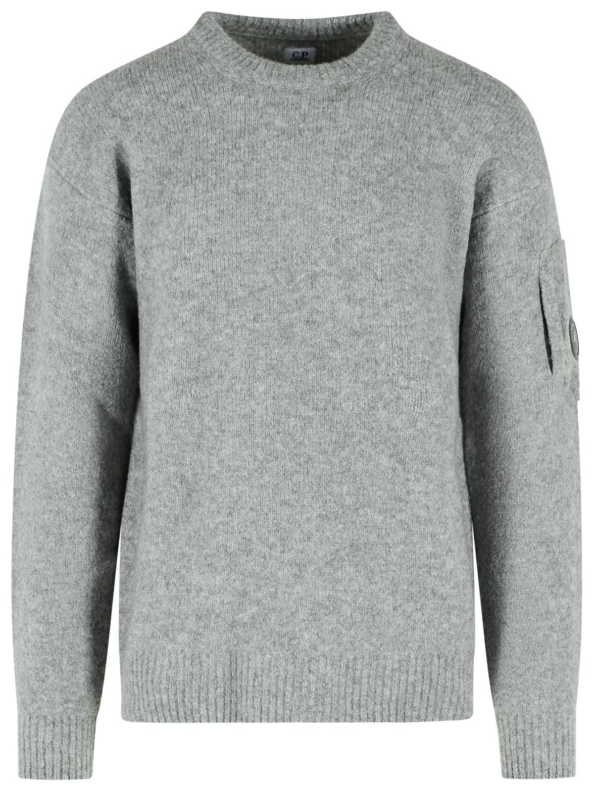 C.P. Company Grey Wool Blend Sweater Men C.P. COMPANY