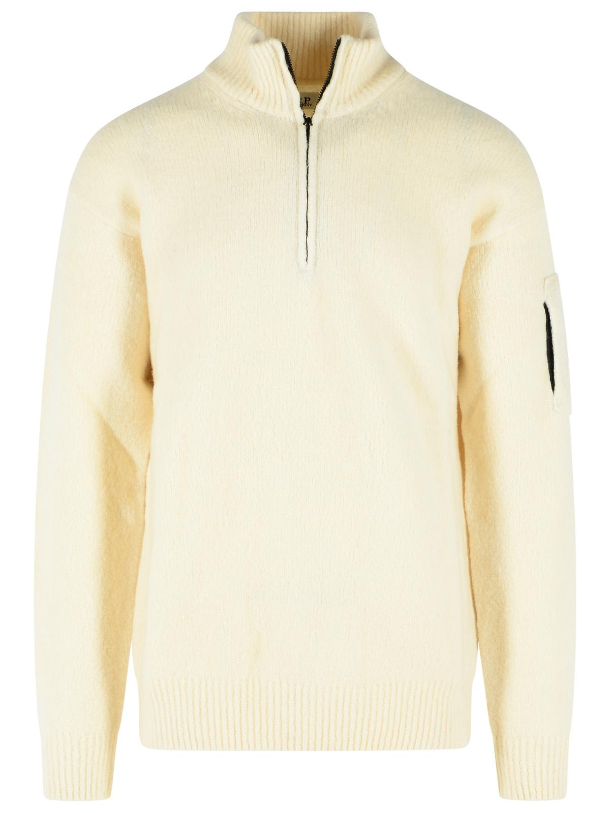 C.P. Company White Wool Blend Sweater Men C.P. COMPANY
