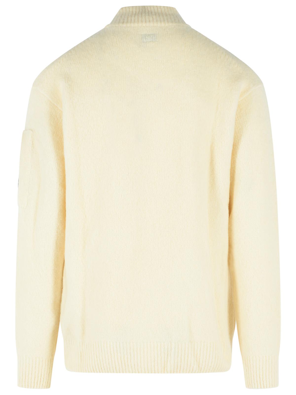 C.P. Company White Wool Blend Sweater Men C.P. COMPANY
