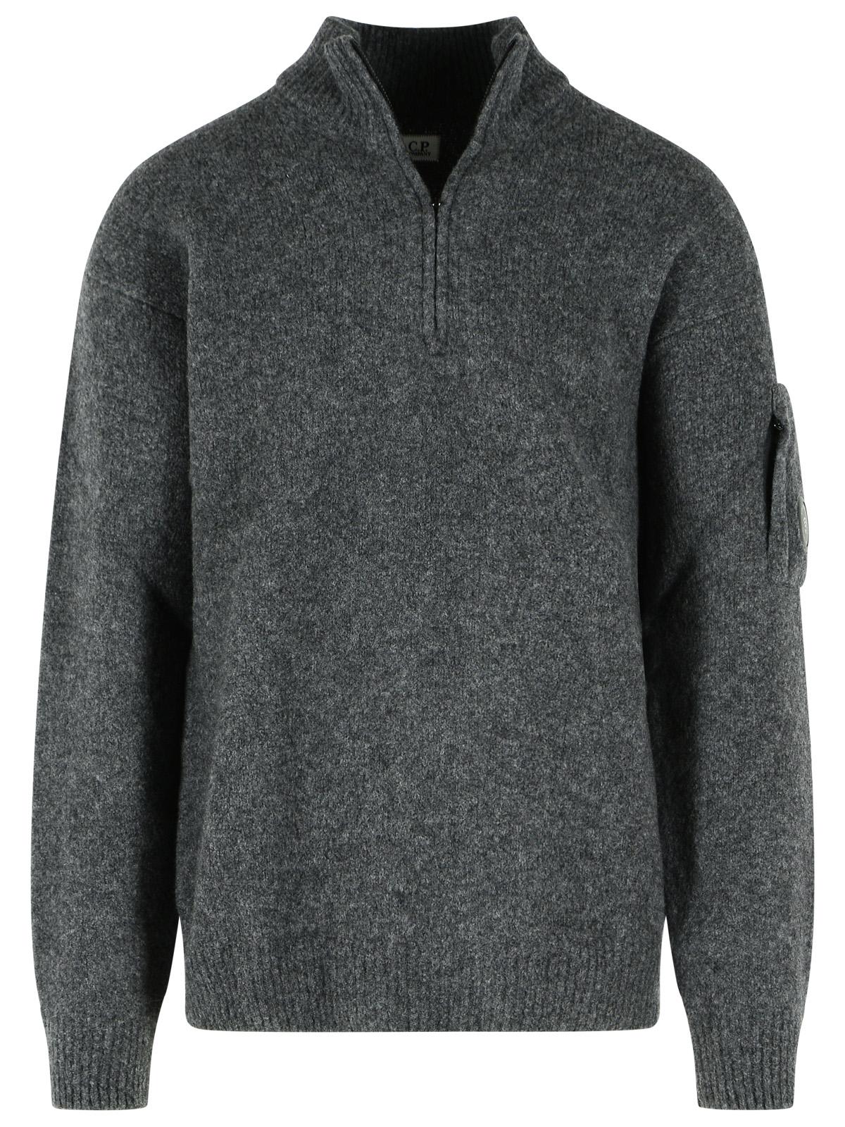 C.P. Company Grey Wool Blend Sweater Men C.P. COMPANY