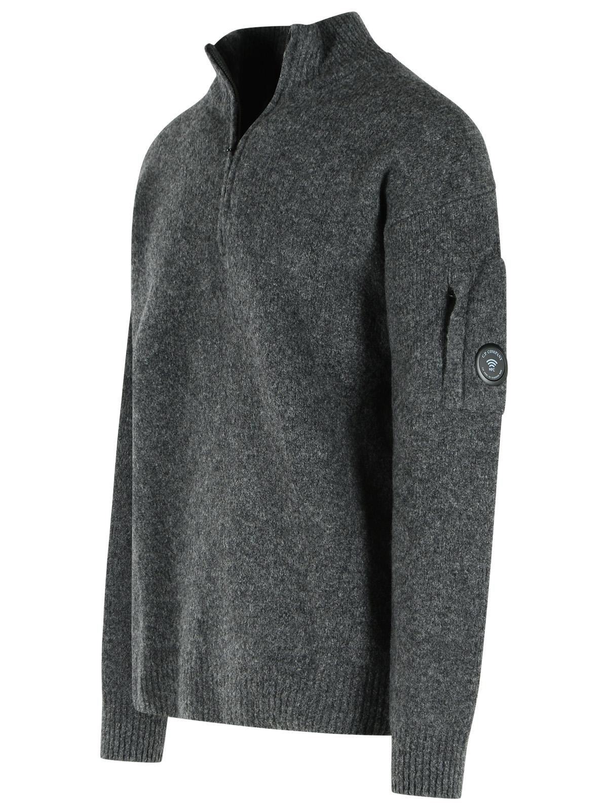 C.P. Company Grey Wool Blend Sweater Men C.P. COMPANY