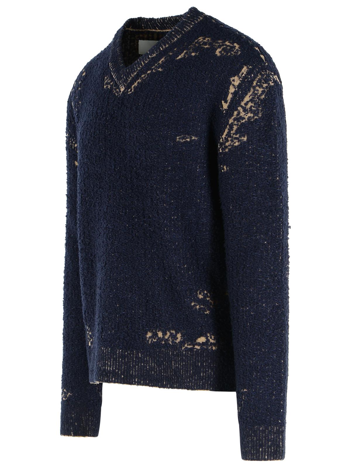 Maison Margiela 'Acid' Blue Cotton And Wool Sweater Men MAISON MARGIELA