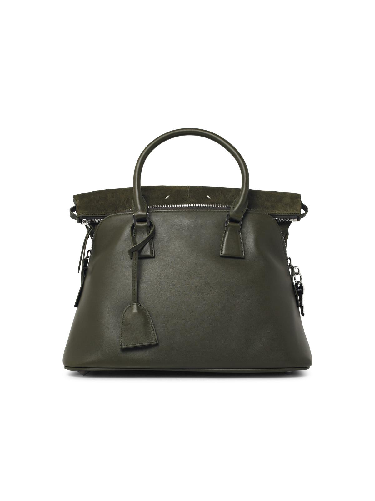 Maison Margiela Medium '5Ac Soft' Green Leather Bag Women MAISON MARGIELA