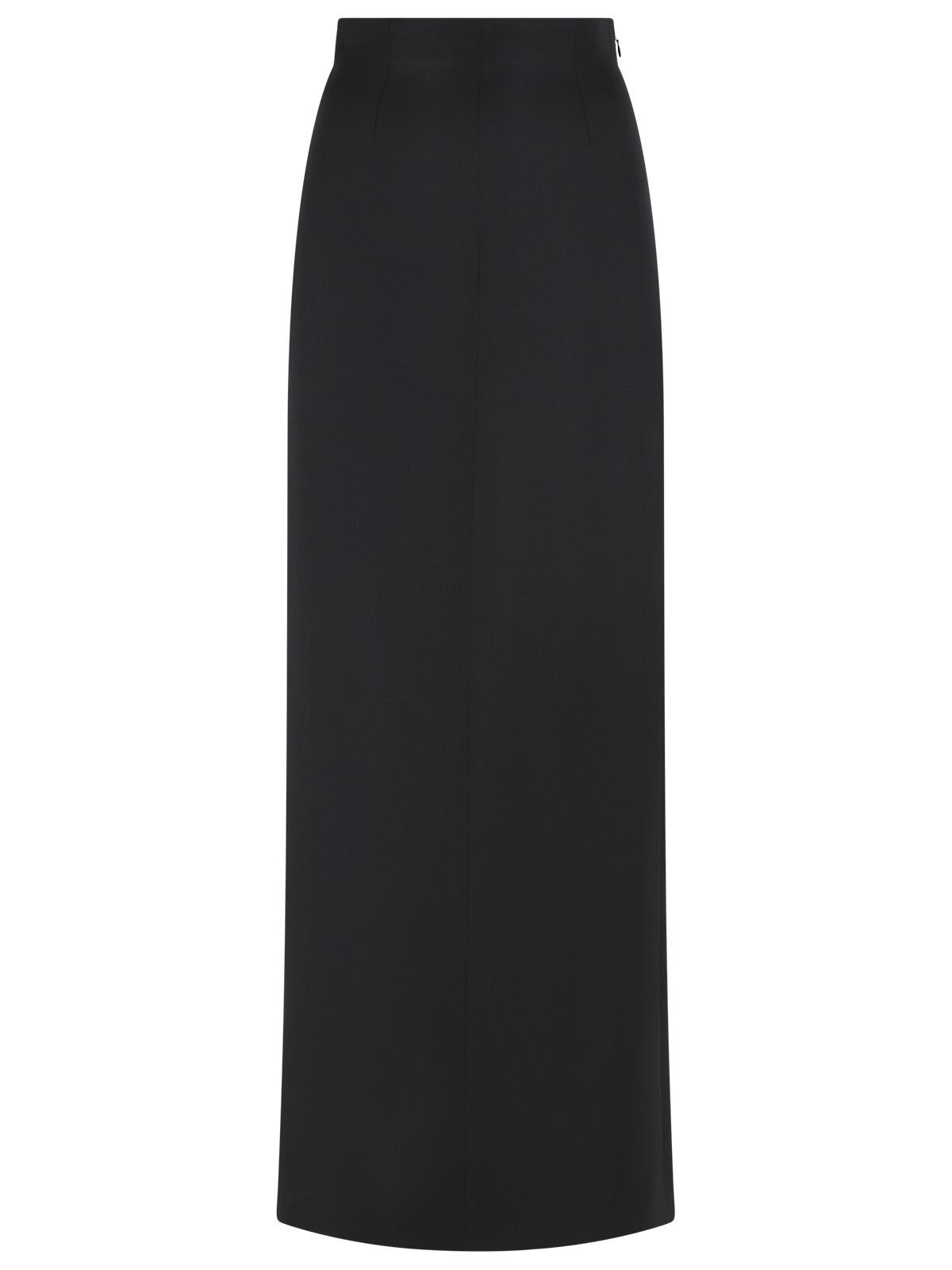 Maison Margiela Black Virgin Wool Maxi Trouser Skirt Women MAISON MARGIELA