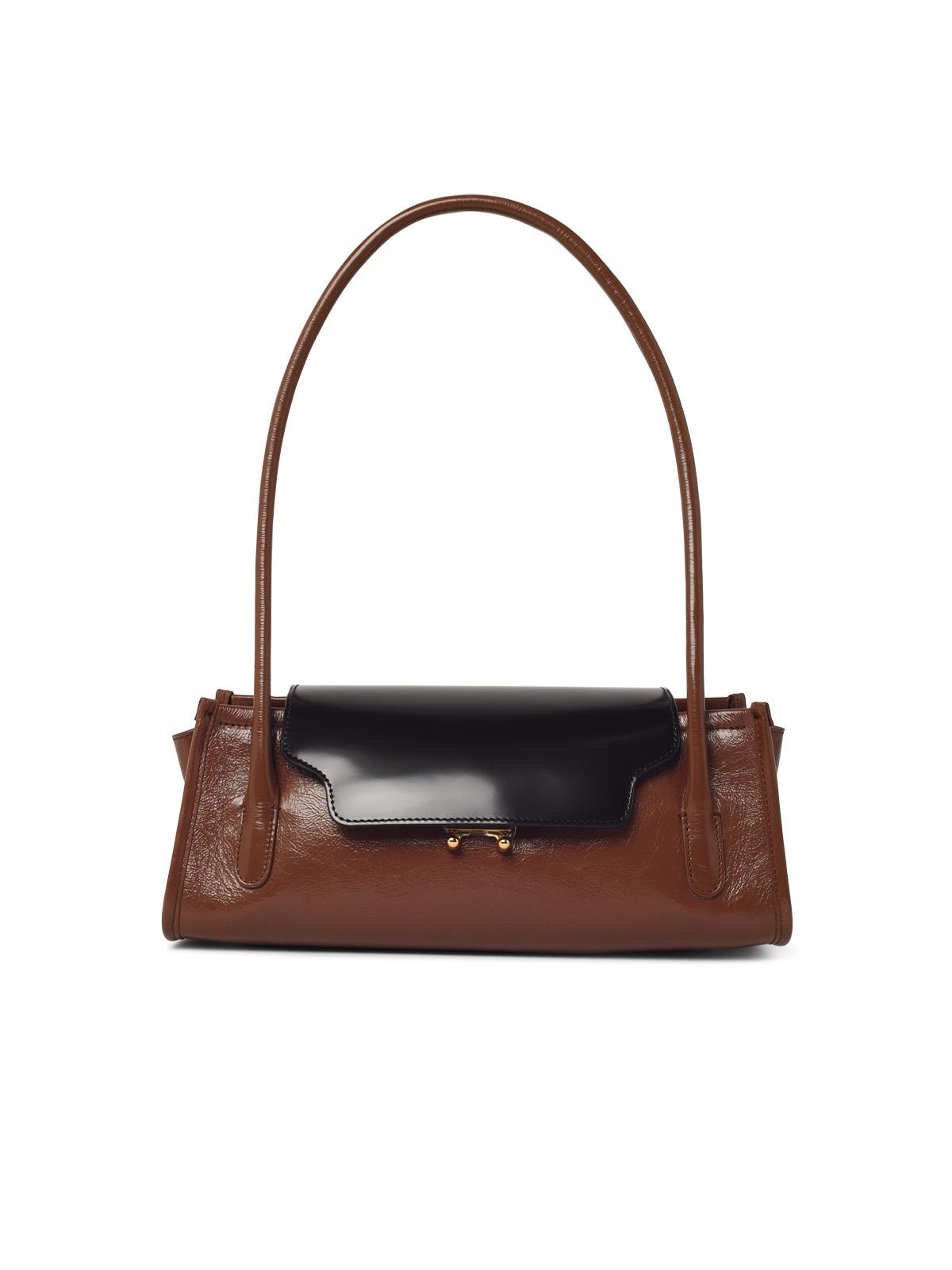 Marni 'Trunkette' Brown And Black Leather Bag Women MARNI