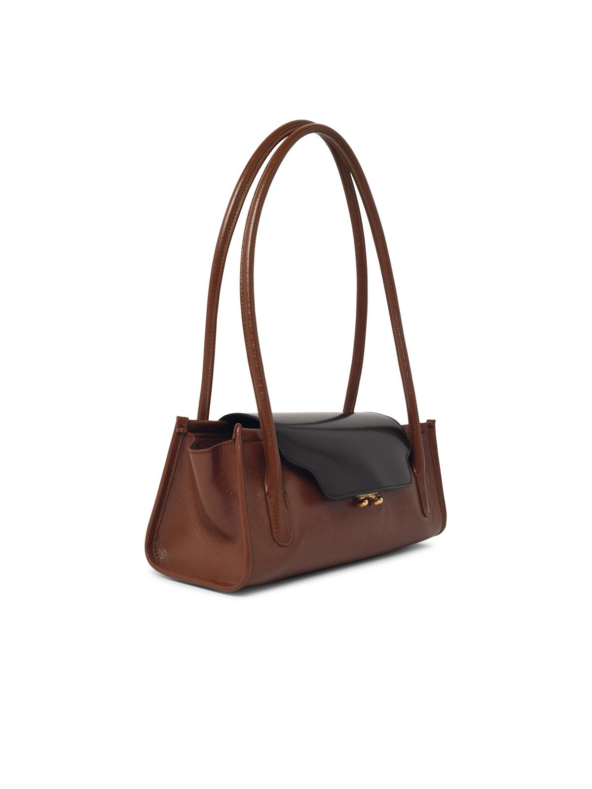 Marni 'Trunkette' Brown And Black Leather Bag Women MARNI