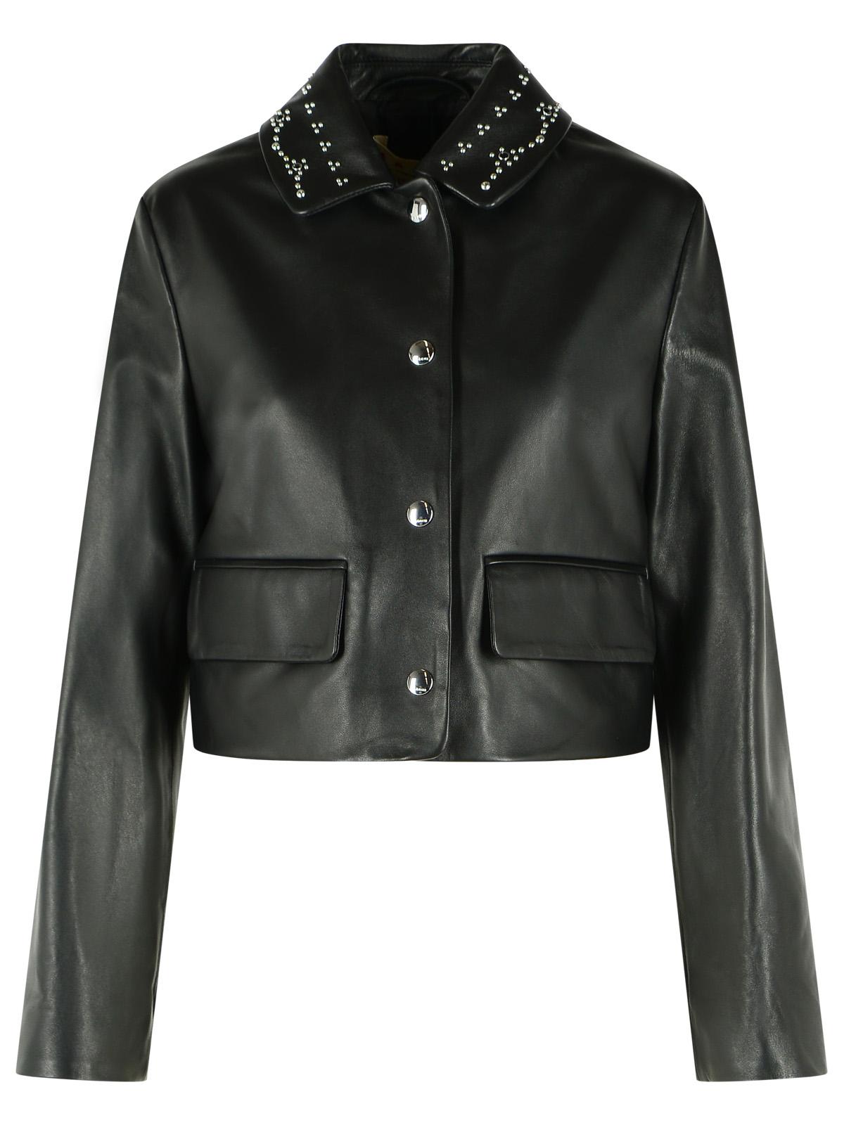 Marni Black Nappa Leather Jacket Women MARNI