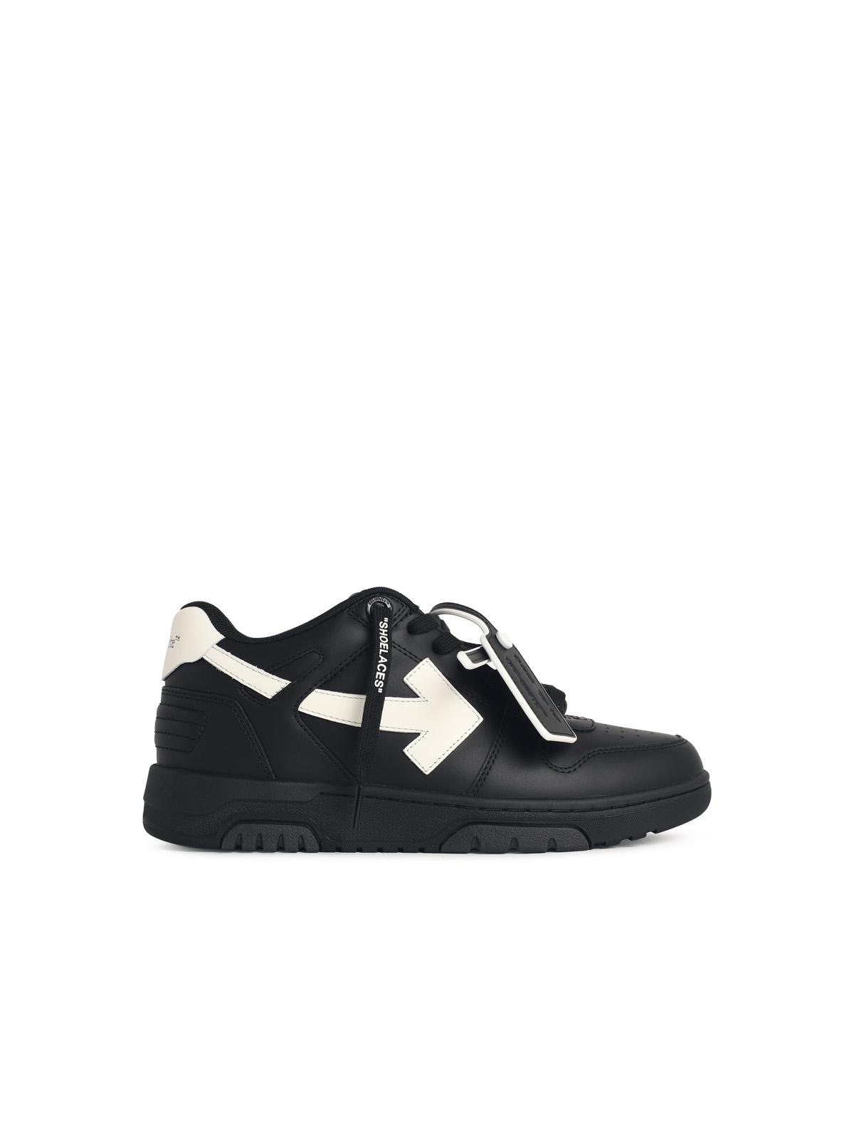 Off-White 'Out Of Office' Black Leather Sneakers Men OFF-WHITE